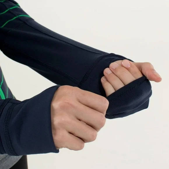 lululemon athletica Blue and Green Chevron Cardigan - Picture 7 of 14